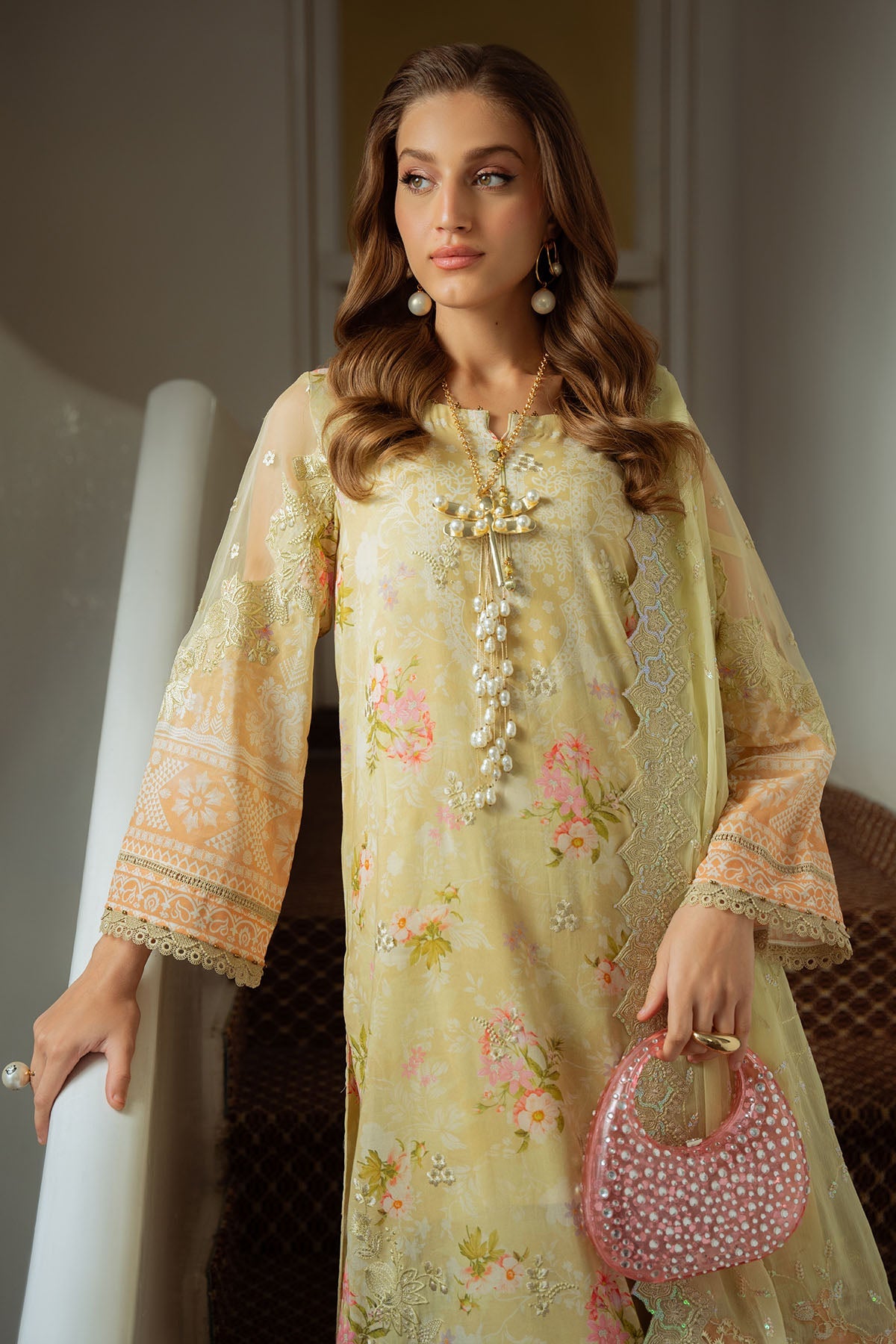 Nureh Maya Swiss Lawn Embroidered Unstitched 3pcs