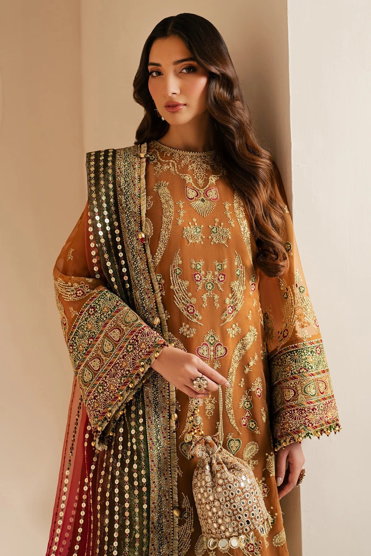 JAZMIN Wedding Formals Embroidered Chiffon Unstitched 3pcs