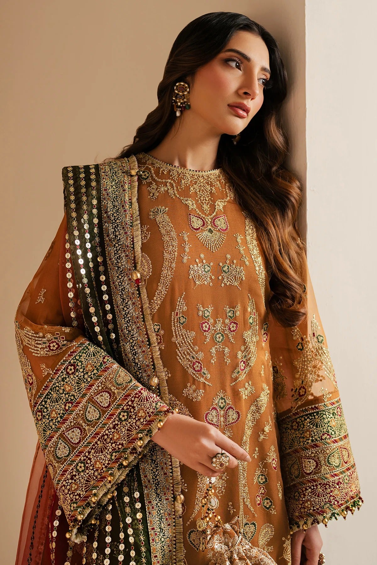 JAZMIN Wedding Formals Embroidered Chiffon Unstitched 3pcs