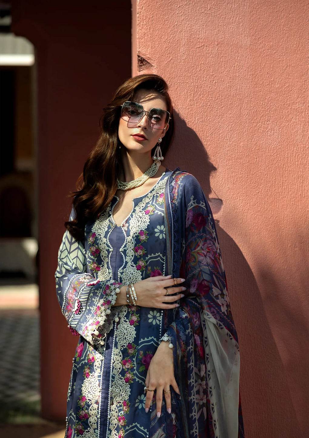 Elaf Premium Signature Embroidered Lawn Unstitched 3pcs - Jotey