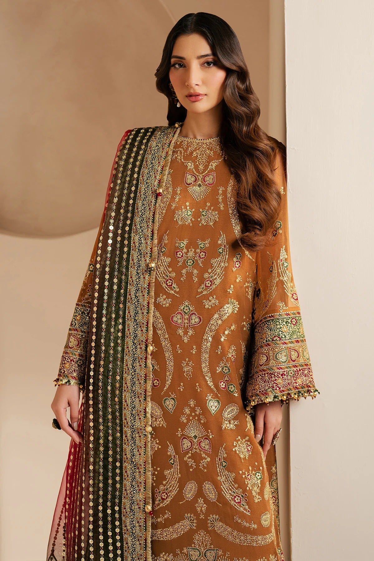 JAZMIN Wedding Formals Embroidered Chiffon Unstitched 3pcs