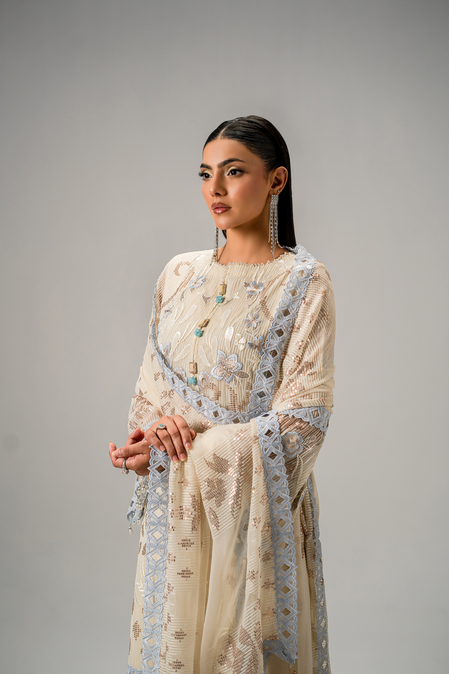 Zebtan Aura Vol-01 Embroidered Chiffon Unstitched 3pcs