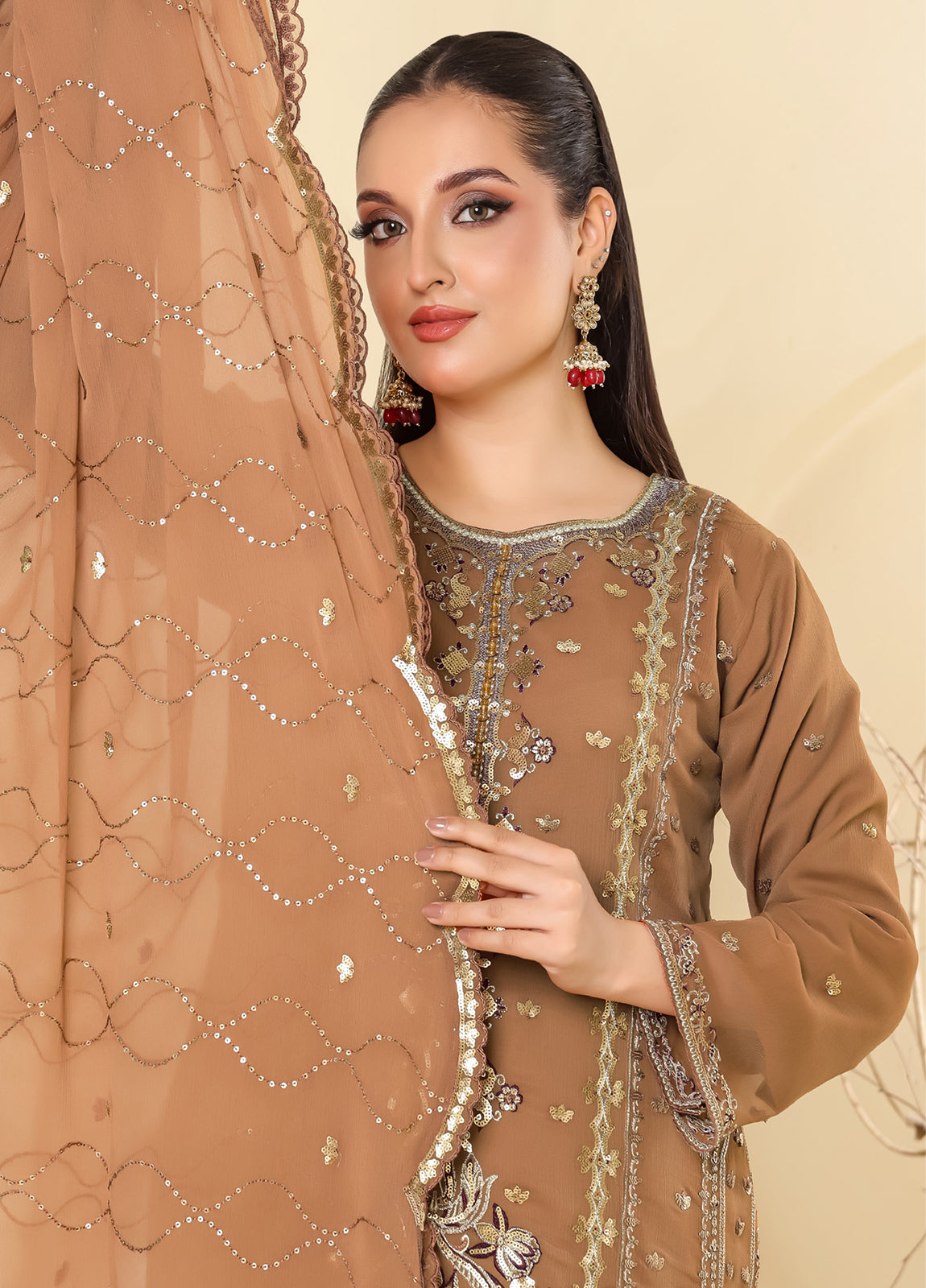 Raise By Bin Hameed Luxury Embroidered Chiffon Unstitched 3 Piece