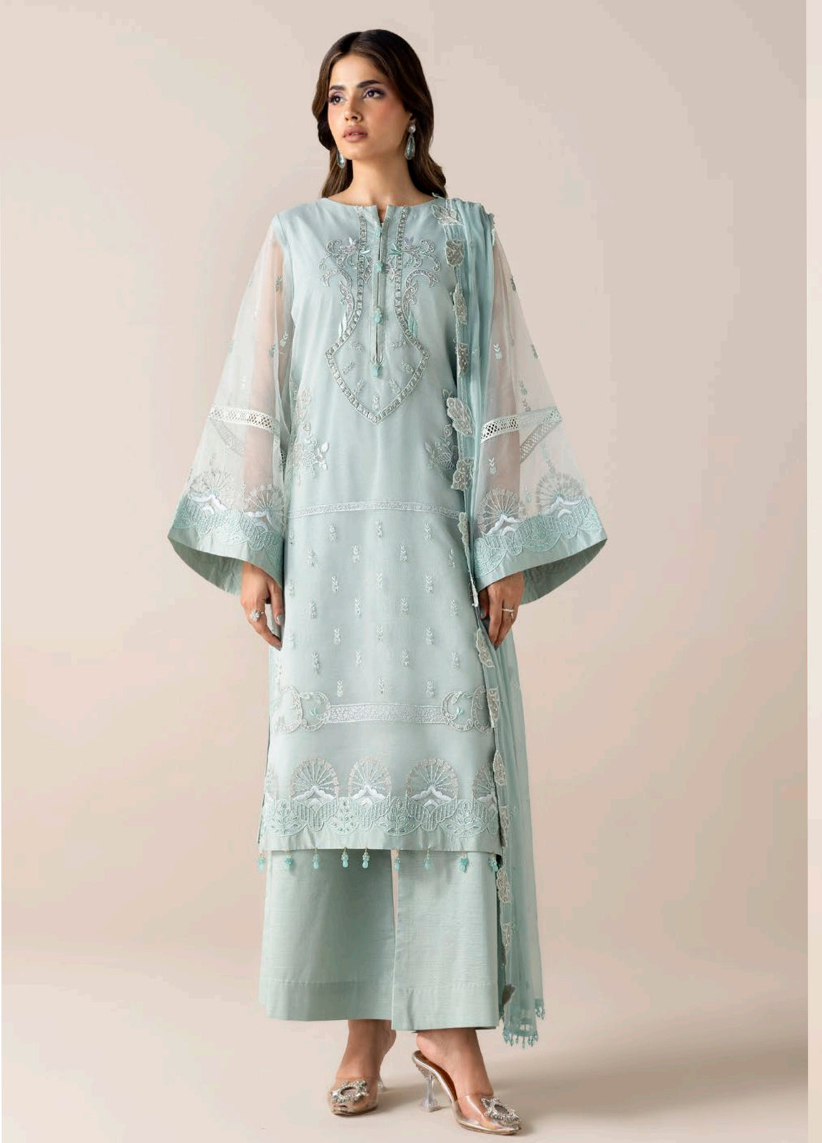 Aurapret By Zebtan Embroidered Organza Stitched 3 Piece