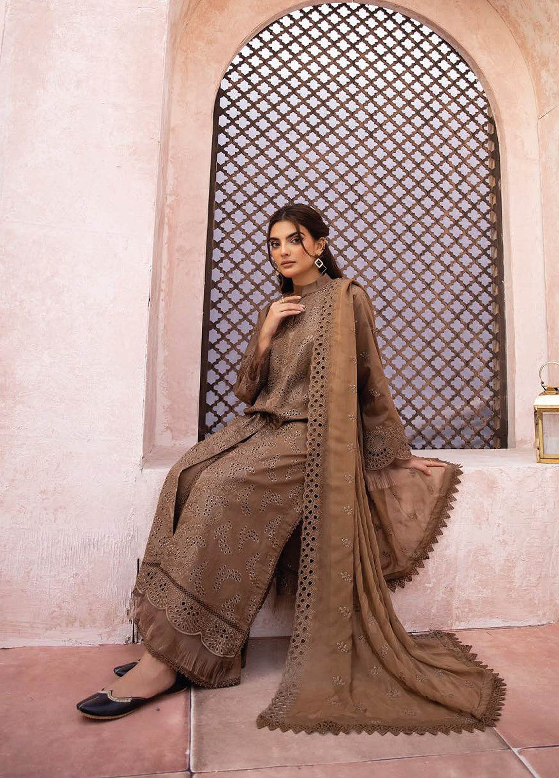 Mahrukh By Riaz Arts Embroidered Lawn 3pcs - Jotey