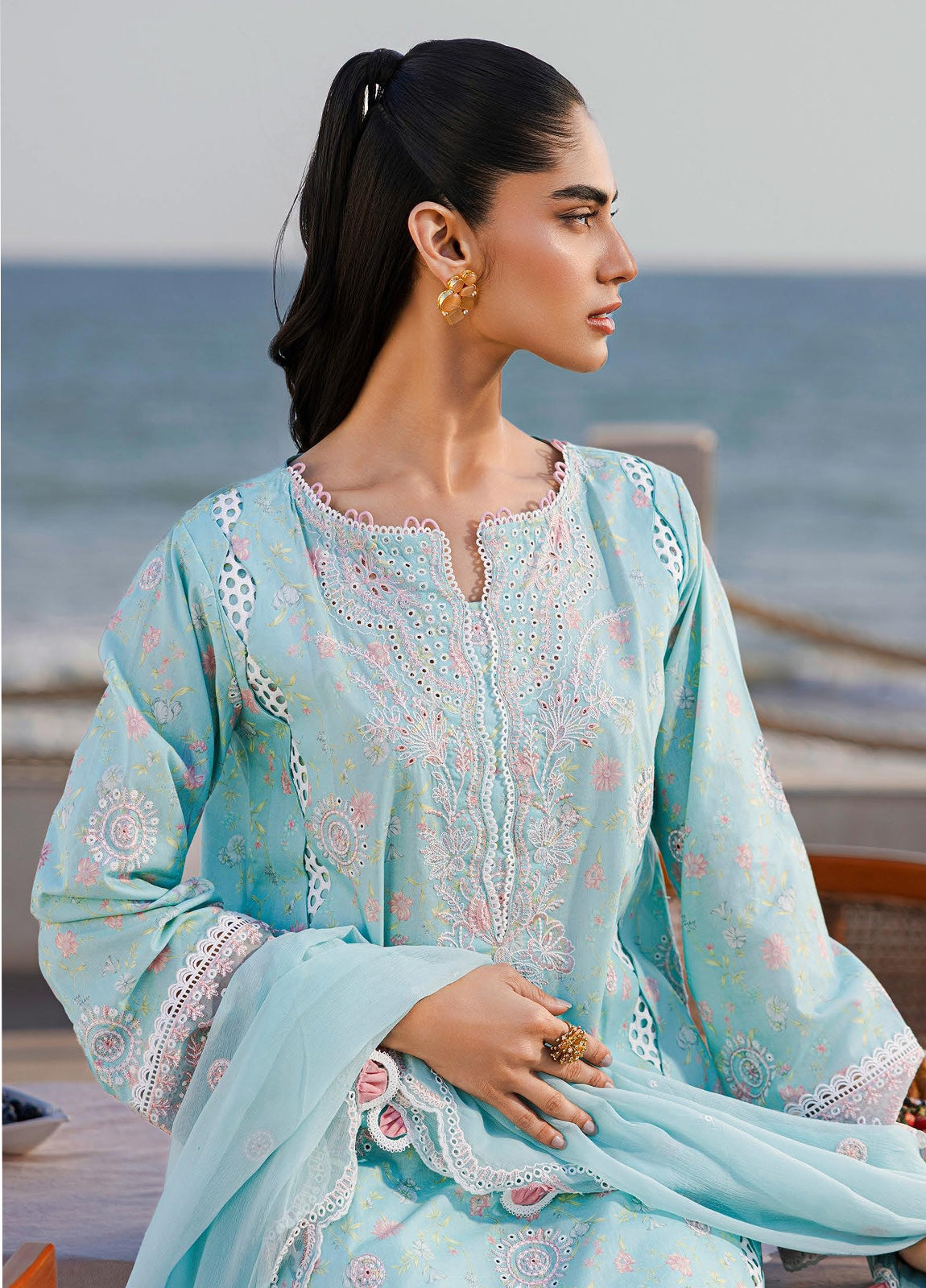 Zellbury Chikankari Embroidered Lawn Unstitched 3Pcs