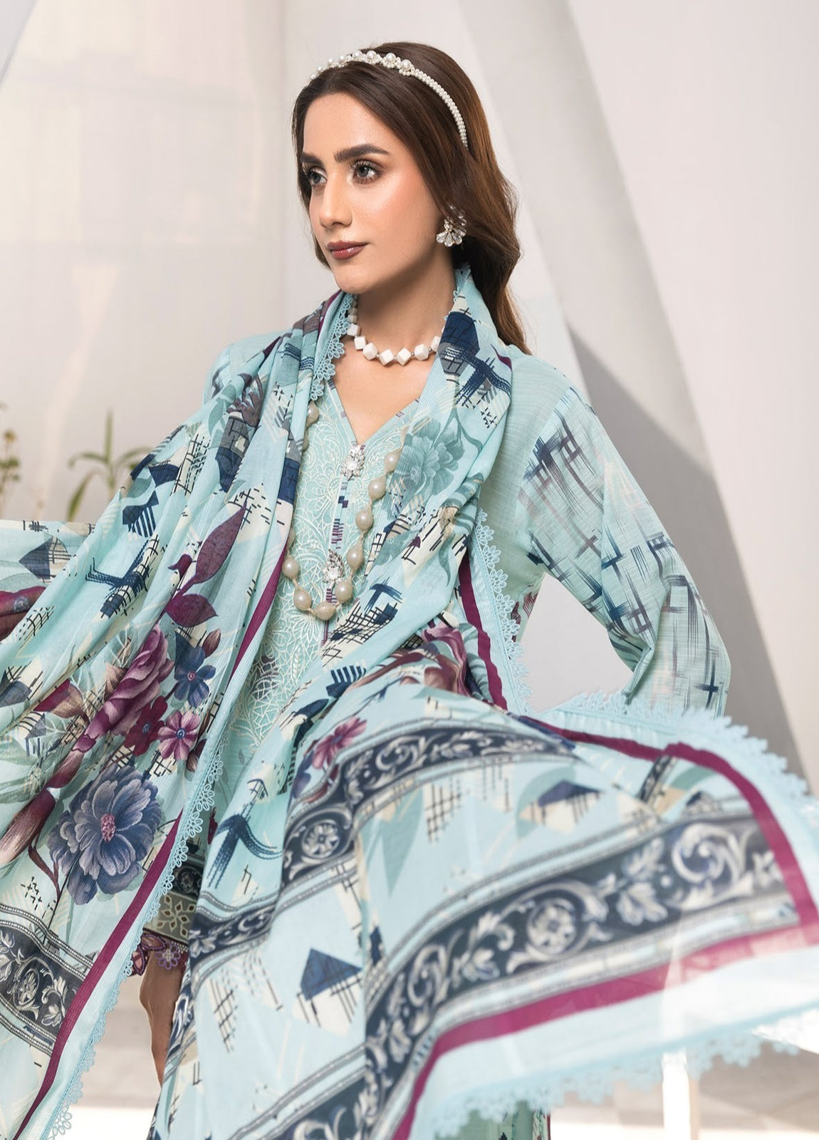 Janan By Sidra Aleem Embroidered Lawn Unstitched 3Pcs