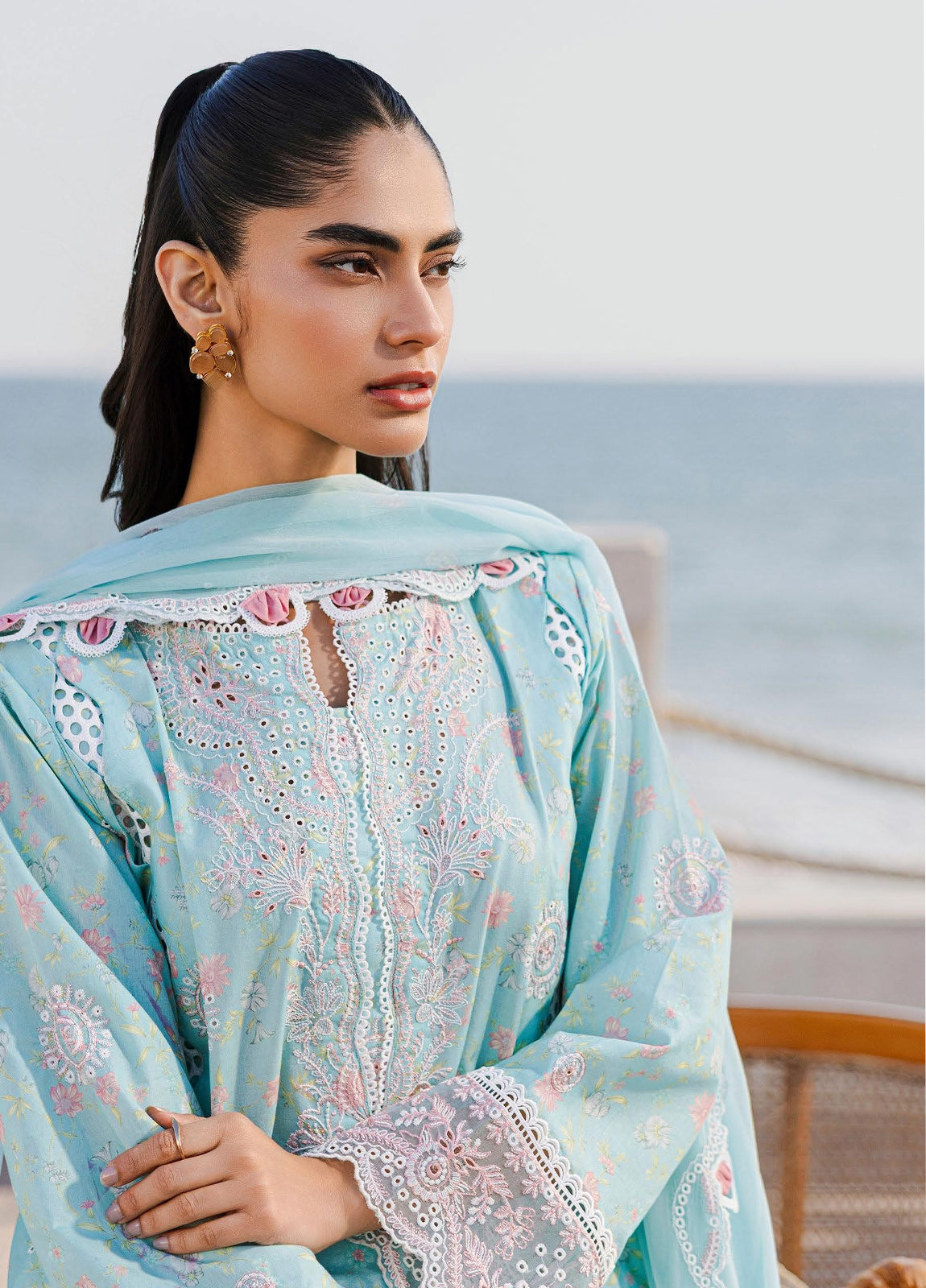 Zellbury Chikankari Embroidered Lawn Unstitched 3Pcs