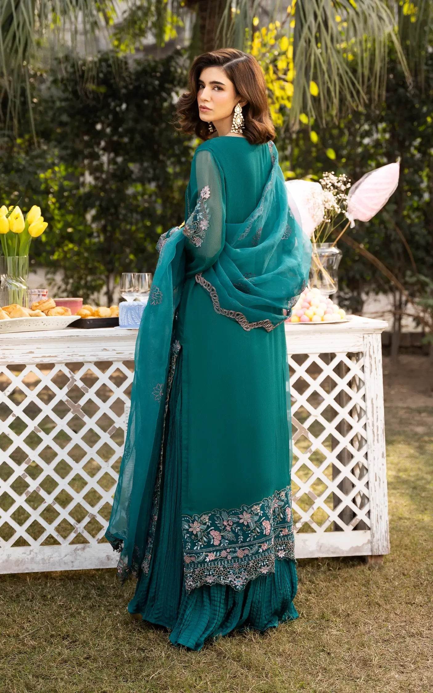 Eid Festive By Asifa And Nabeel Vol-01 Embroidered Zari Net Unstitched 3pcs - Jotey