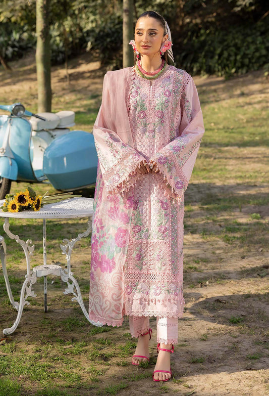 Adans Libas Gull Rukh Unstitched Lawn 3 Piece - Jotey