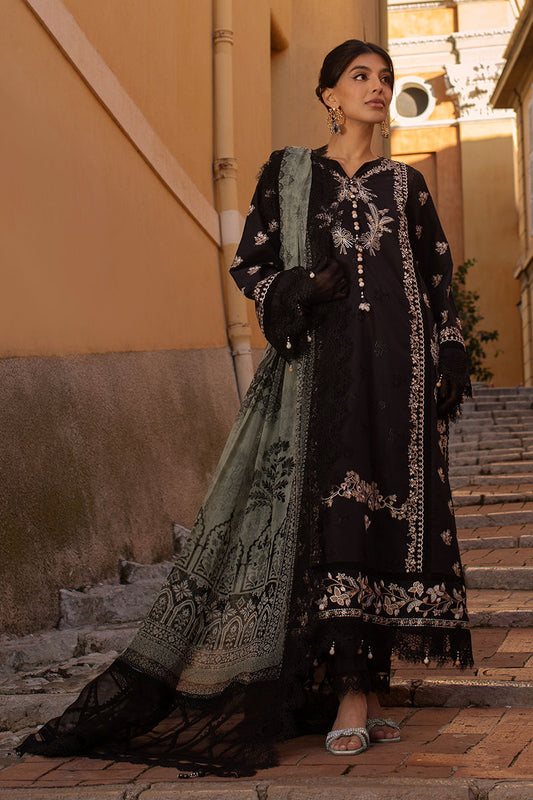 Zoha By Ansab Jahangir Embroidered Luxury Lawn'25 Unstitched 3pcs