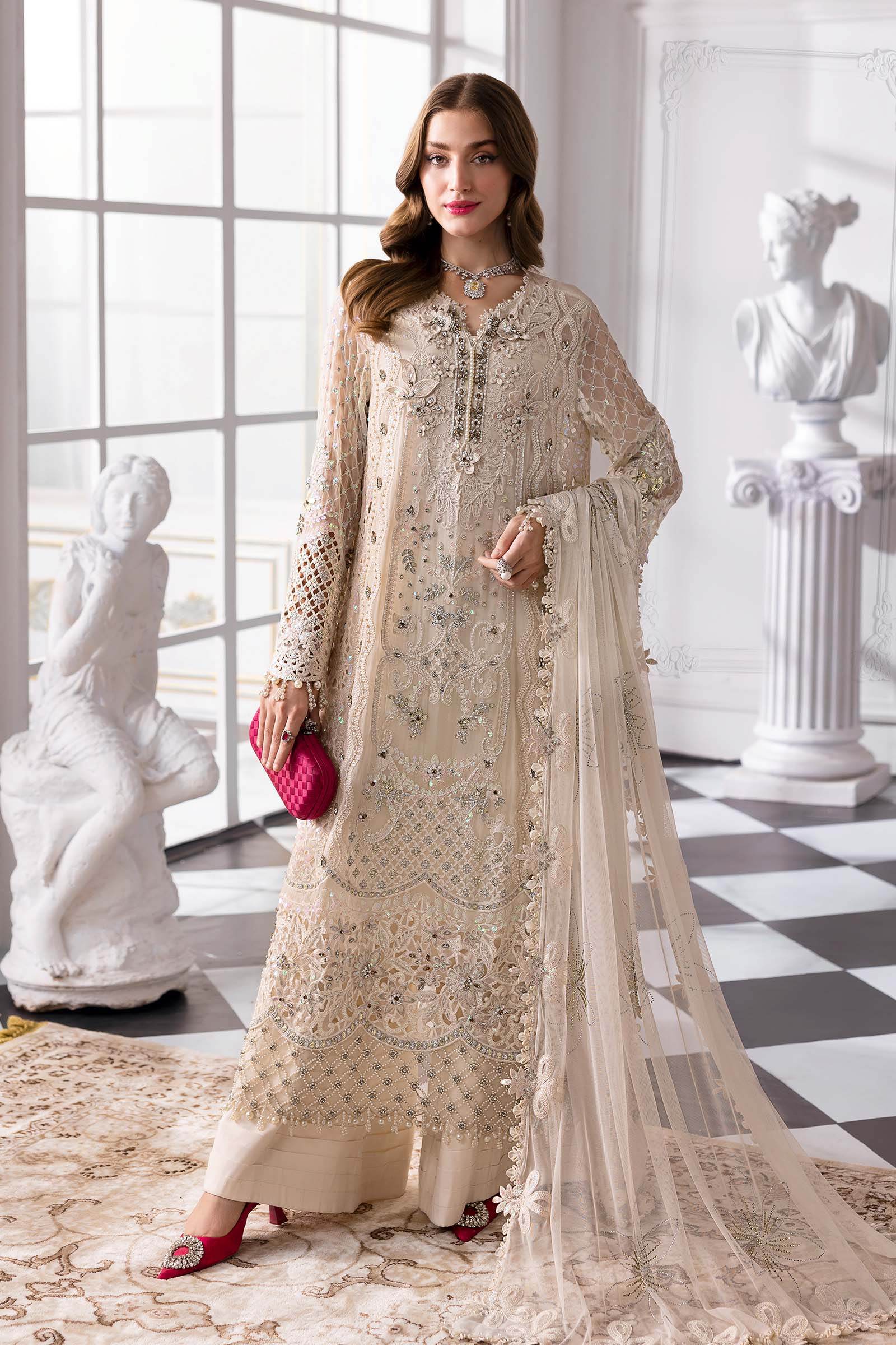 MARIA B. Embroidered Vol-30 Luxury Unstitched 3pcs - Jotey