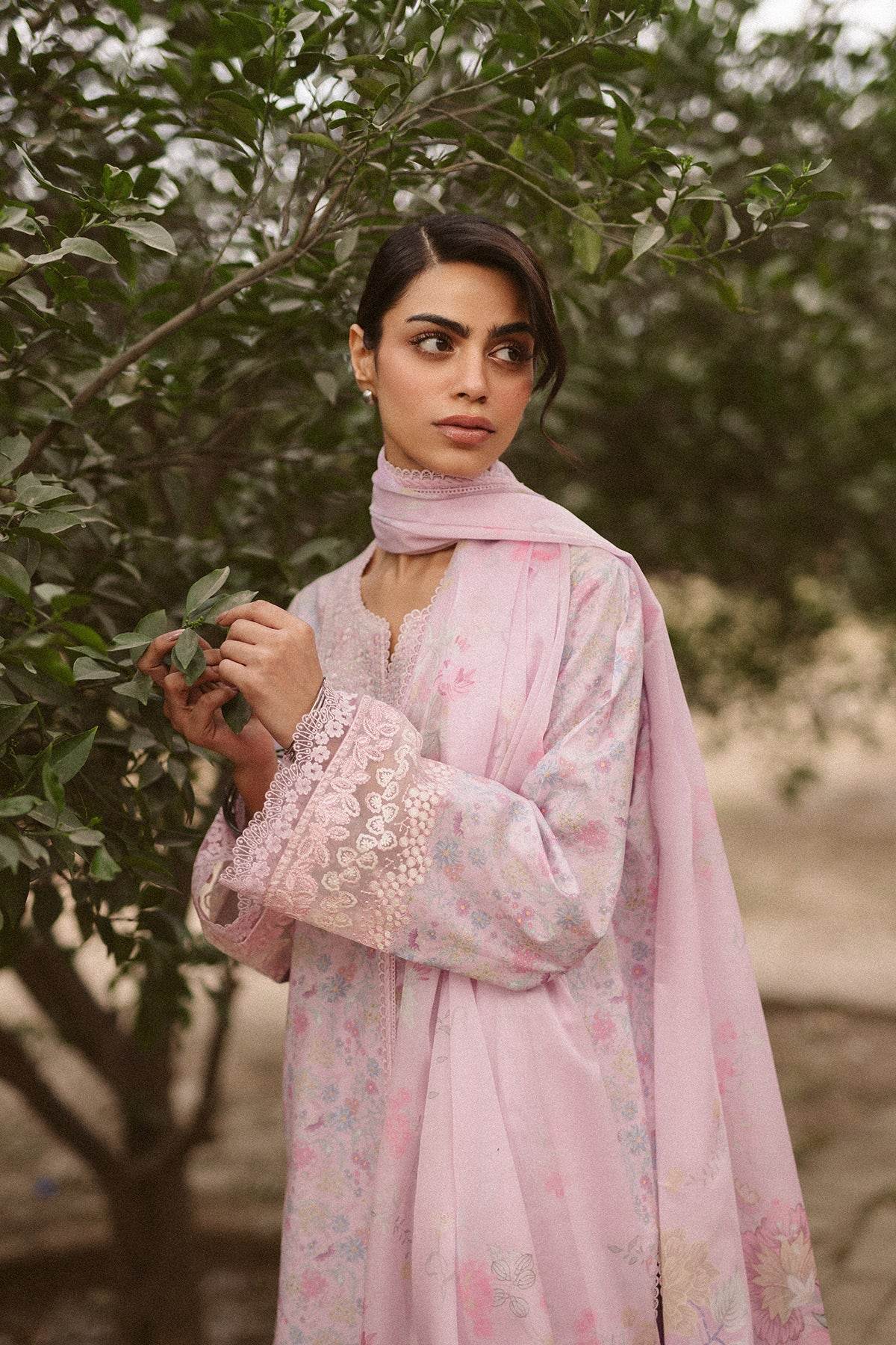 AYZEL Core Collection Embroidered Unstitched Lawn 3pcs - Jotey