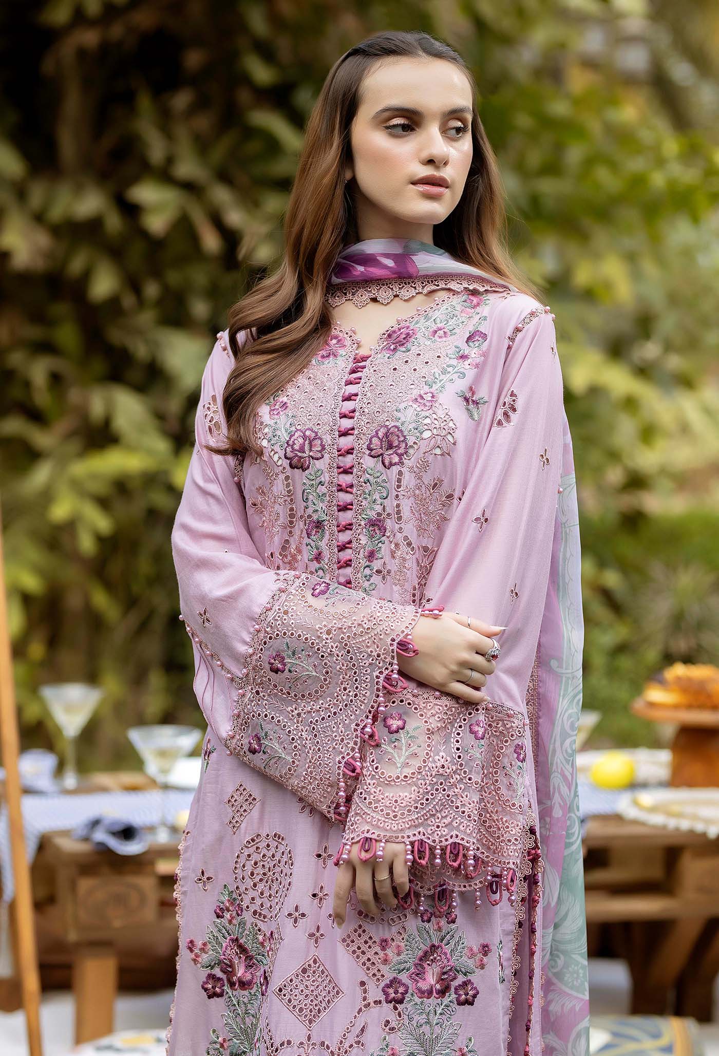 Adan's Libas Gardenia Embroiderd Unstitched Lawn 3 Piece
