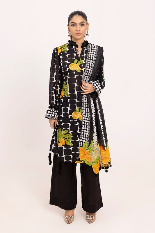 Tangerine By Gul Ahmed Embroidered Printed Summer Lawn'25 Unstitched 3pcs