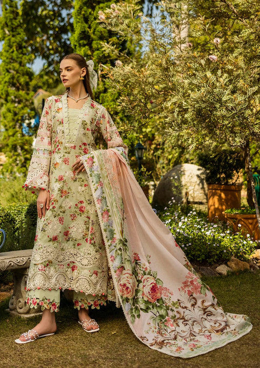 Elaf Print Chikankari Unstitched Lawn 3pcs