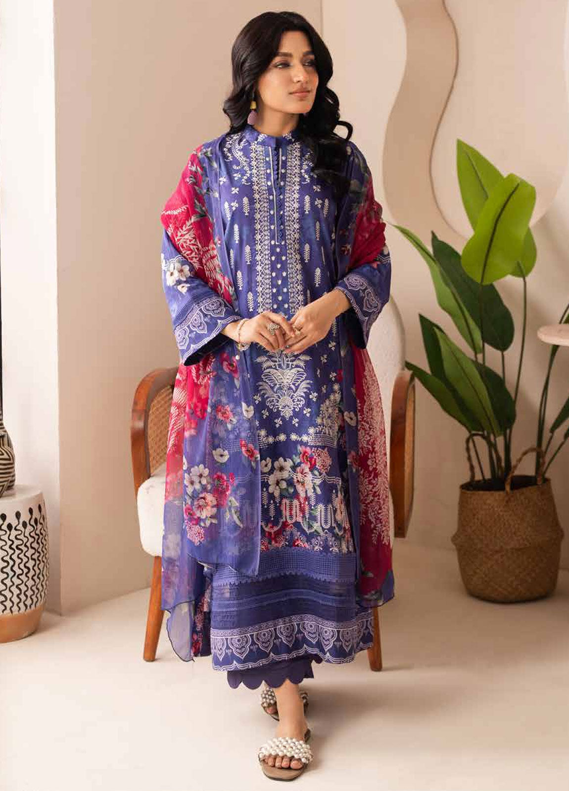 Nehal By Johra Embroidered Printed Lawn Unstitched 3Pcs