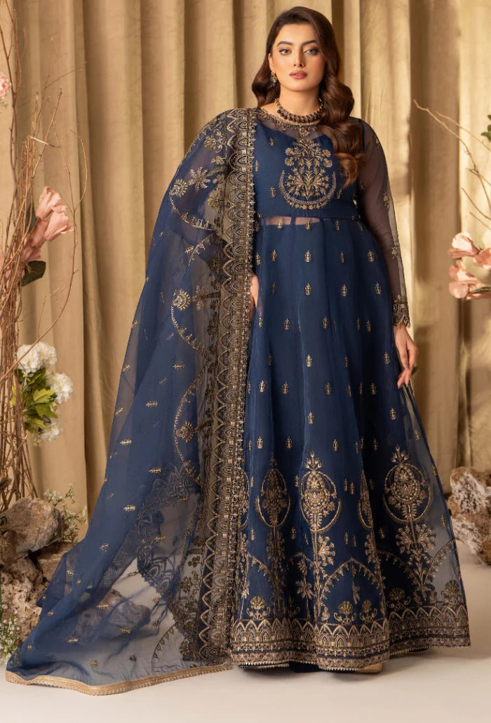 HOC By Humdum Luxury Embroidered Organza Unstitched 3pcs