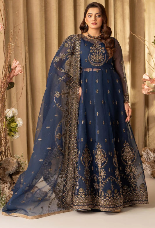HOC By Humdum Luxury Embroidered Organza Unstitched 3pcs