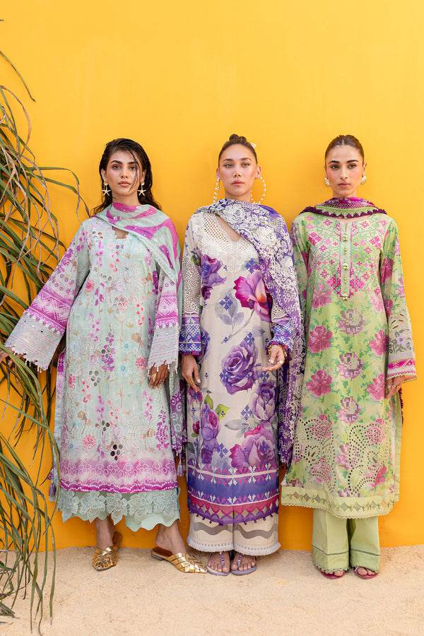 Nureh Gardenia Embroidered Lawn Unstitched 3pcs - Jotey