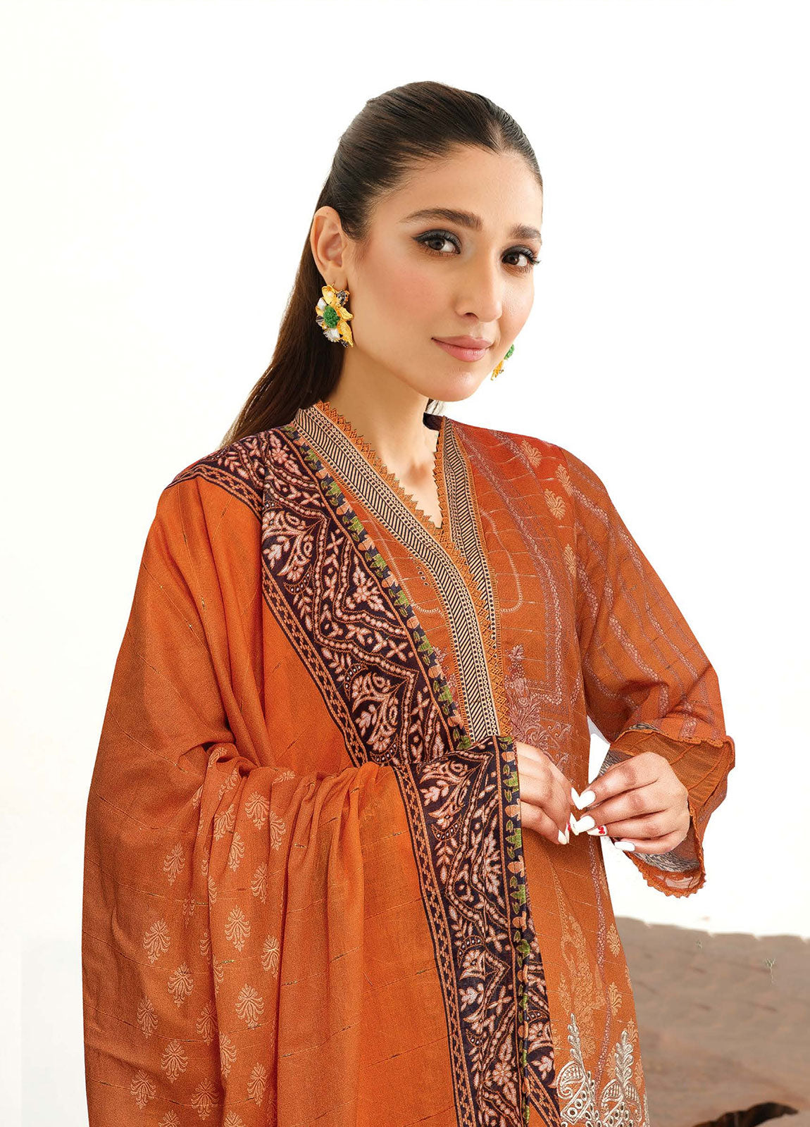 Roshna By Johra Embroidered Printed Lawn Unstitched 3Pcs