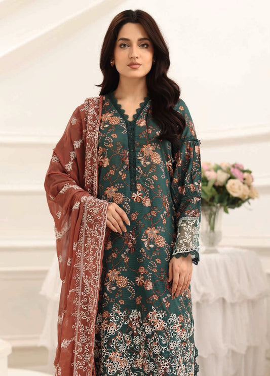 Shamna By Johra Embroidered Chikankari Printed Lawn Unstitched 3Pcs