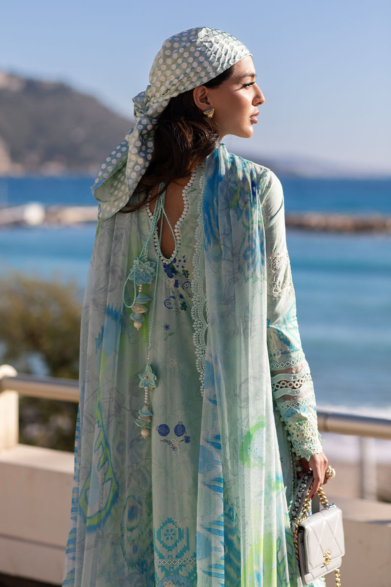 Zoha By Ansab Jahangir Embroidered Luxury Lawn'25 Unstitched 3pcs