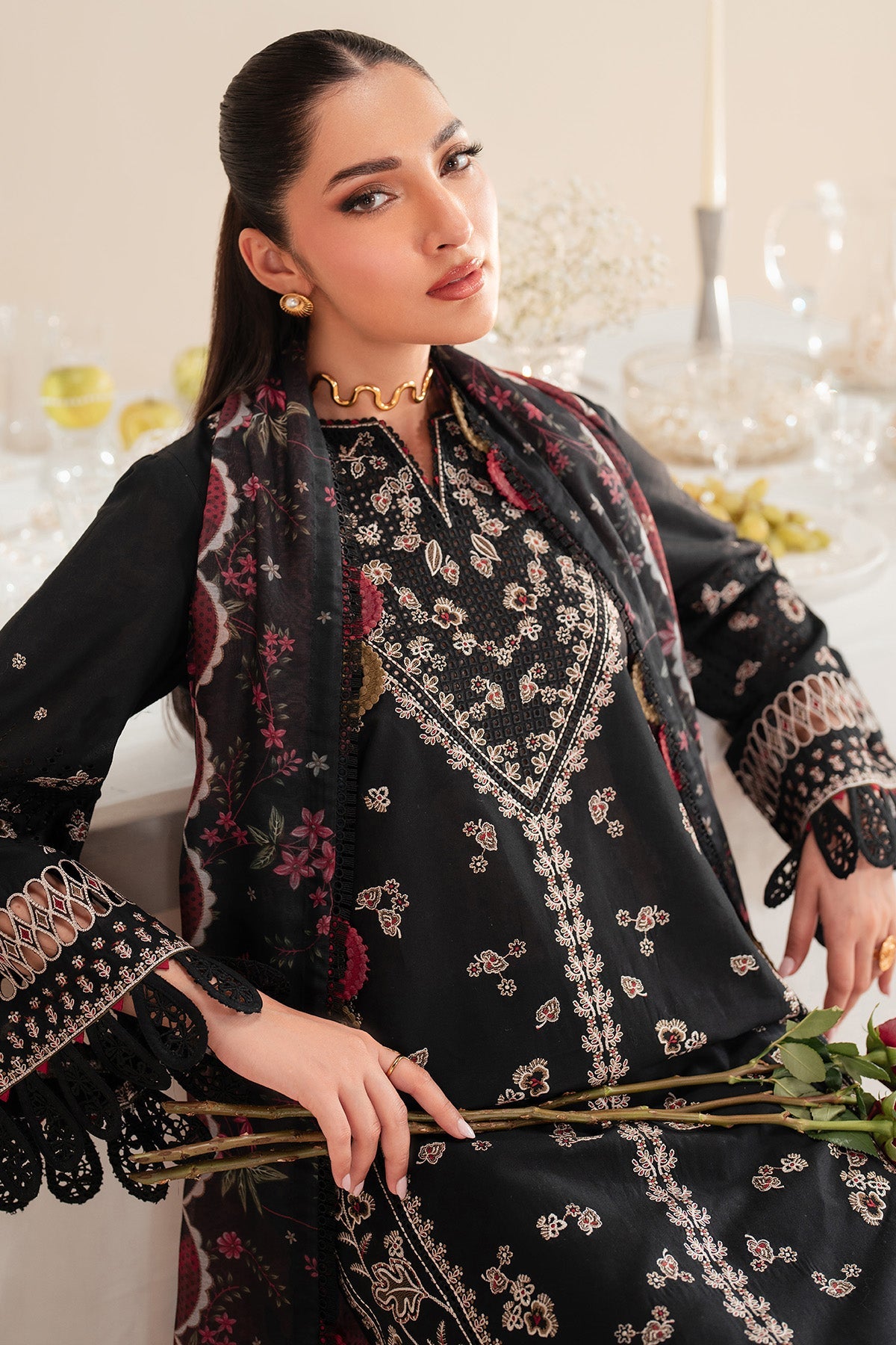 Iris By Jazmin Embroidered Luxury Lawn Unstitched 3pcs