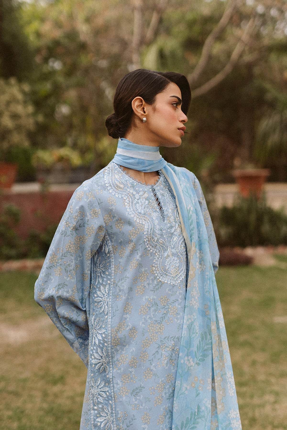 AYZEL Core Collection Embroidered Unstitched Lawn 3pcs - Jotey