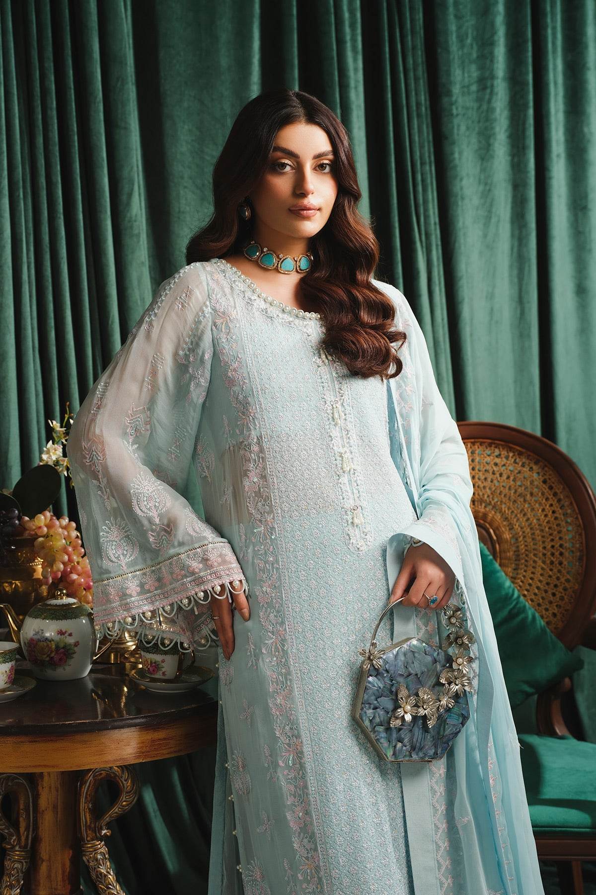 Ayla Luxury Formals Unstitched 3pcs - Jotey