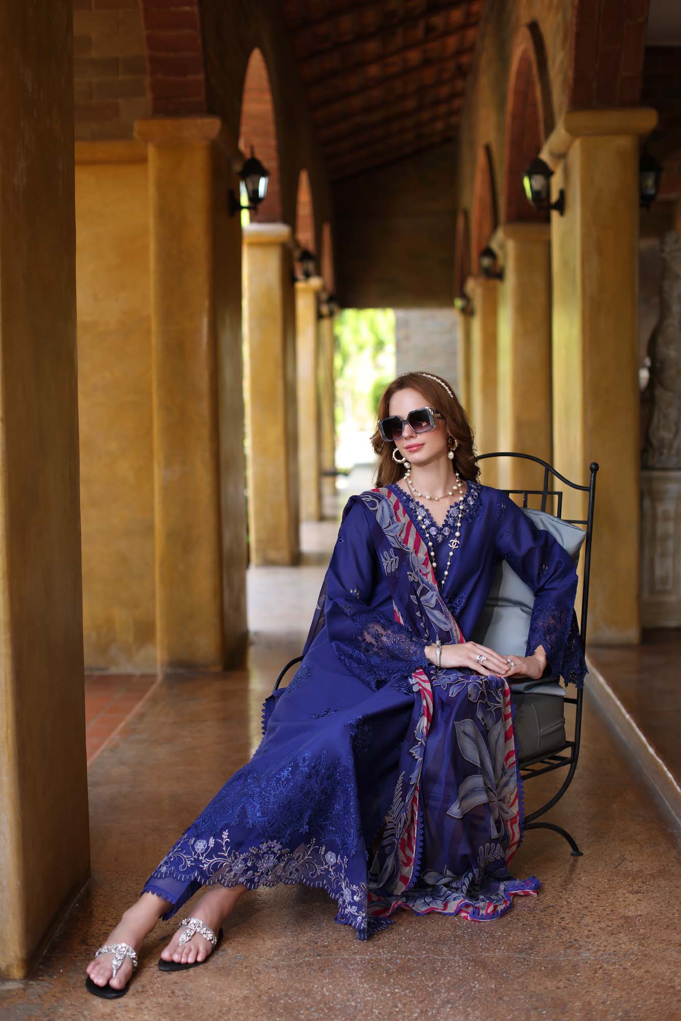 Noor By Saadia Asad Eid Luxe Printkari Embroidered Lawn Unstitched 3pcs