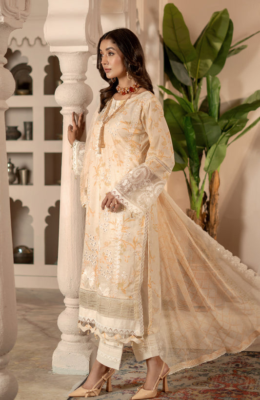 Sunshine Bloom By Alzohaib Premium Printed Embroidered Unstitched 3pcs