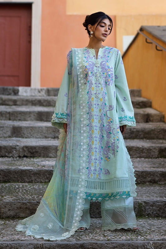 Zoha By Ansab Jahangir Embroidered Luxury Lawn'25 Unstitched 3pcs