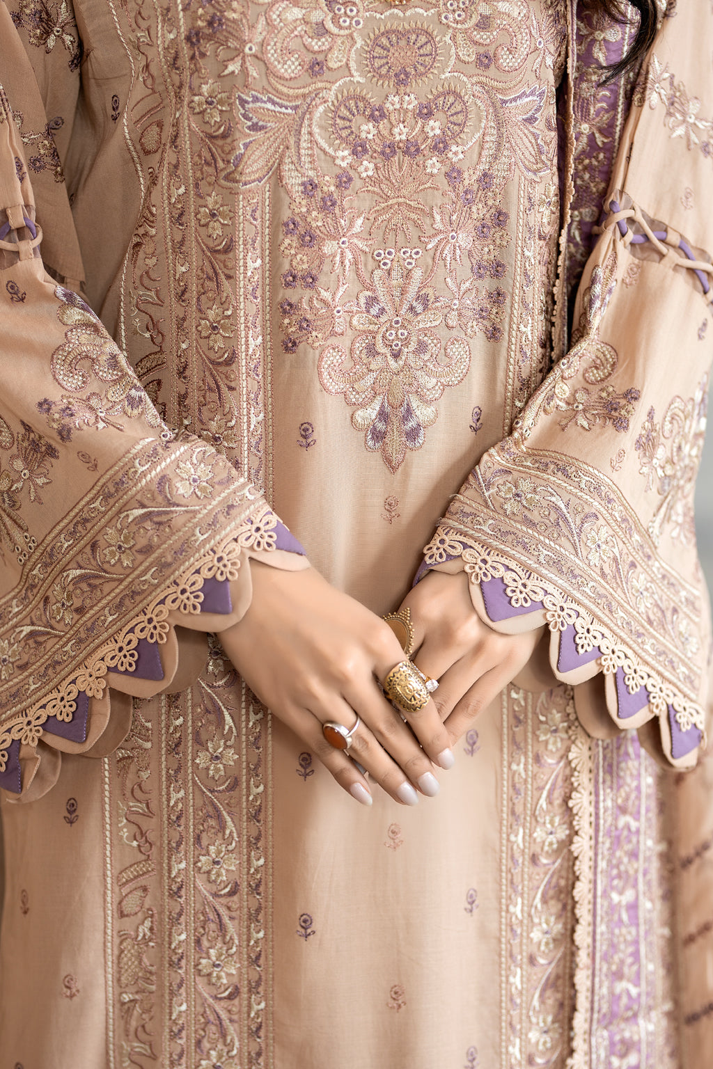 Premium Gold Swiss By Johra Vol-02 Embroidered Chiffon Unstitched 3Pcs