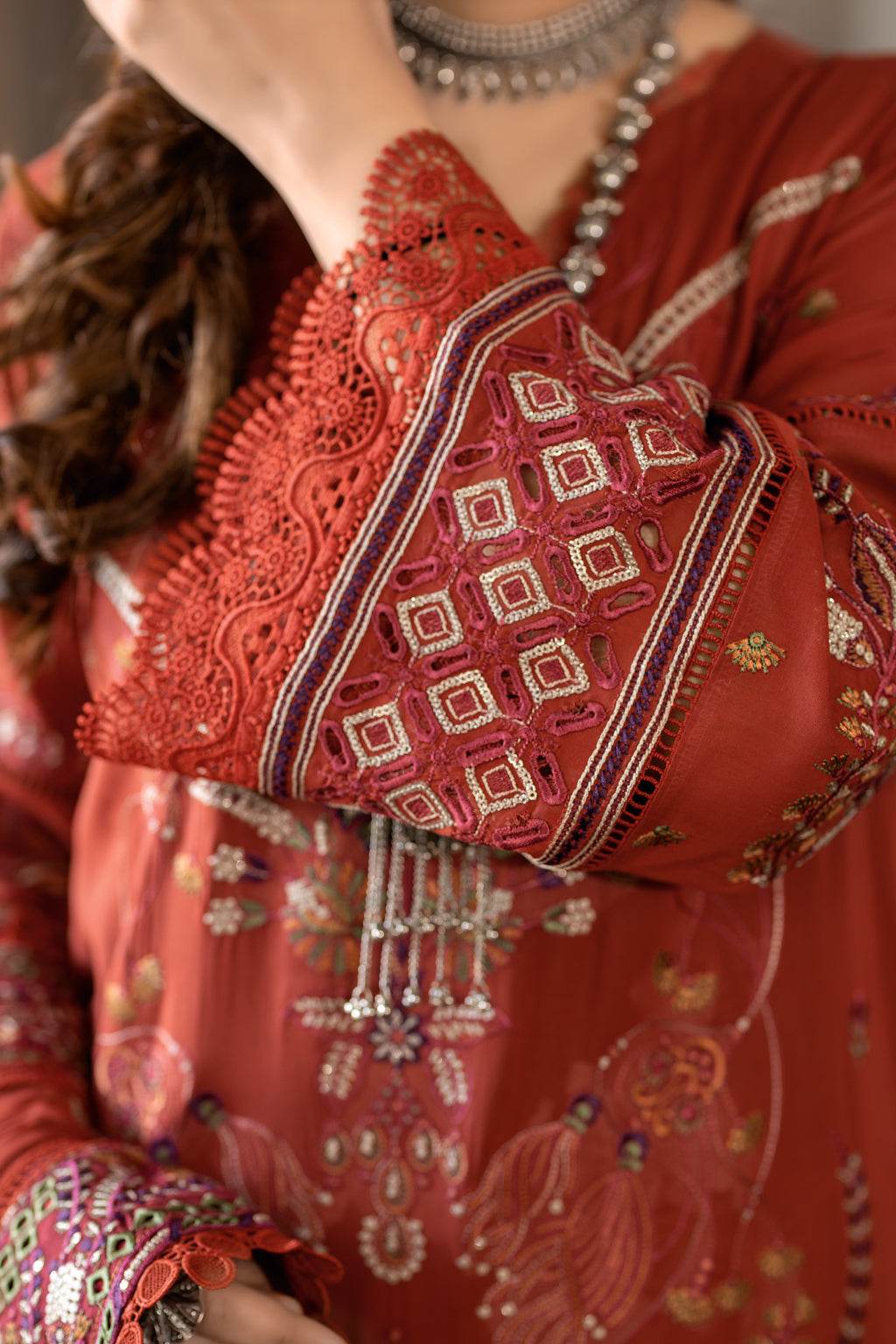 Premium Gold Swiss By Johra Vol-02 Embroidered Chiffon Unstitched 3Pcs - Jotey