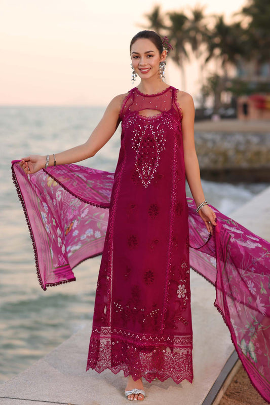 Noor By Saadia Asad Eid Luxury Handwork Laserkari'25 Unstitched 3pcs
