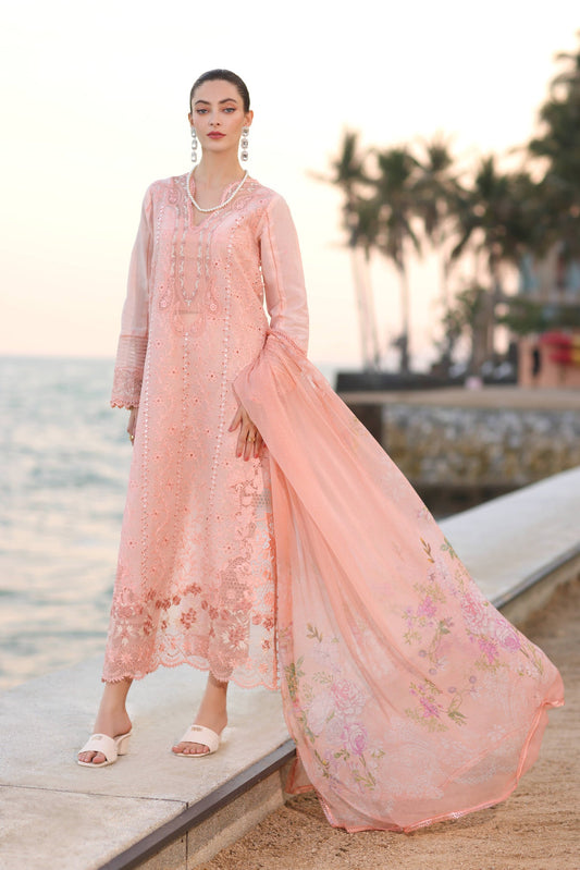 Noor By Saadia Asad Eid Luxury Handwork Laserkari'25 Unstitched 3pcs