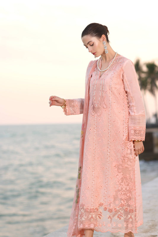 Noor By Saadia Asad Eid Luxury Handwork Laserkari'25 Unstitched 3pcs