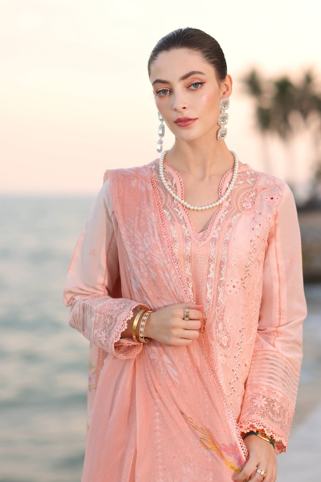 Noor By Saadia Asad Eid Luxury Handwork Laserkari'25 Unstitched 3pcs