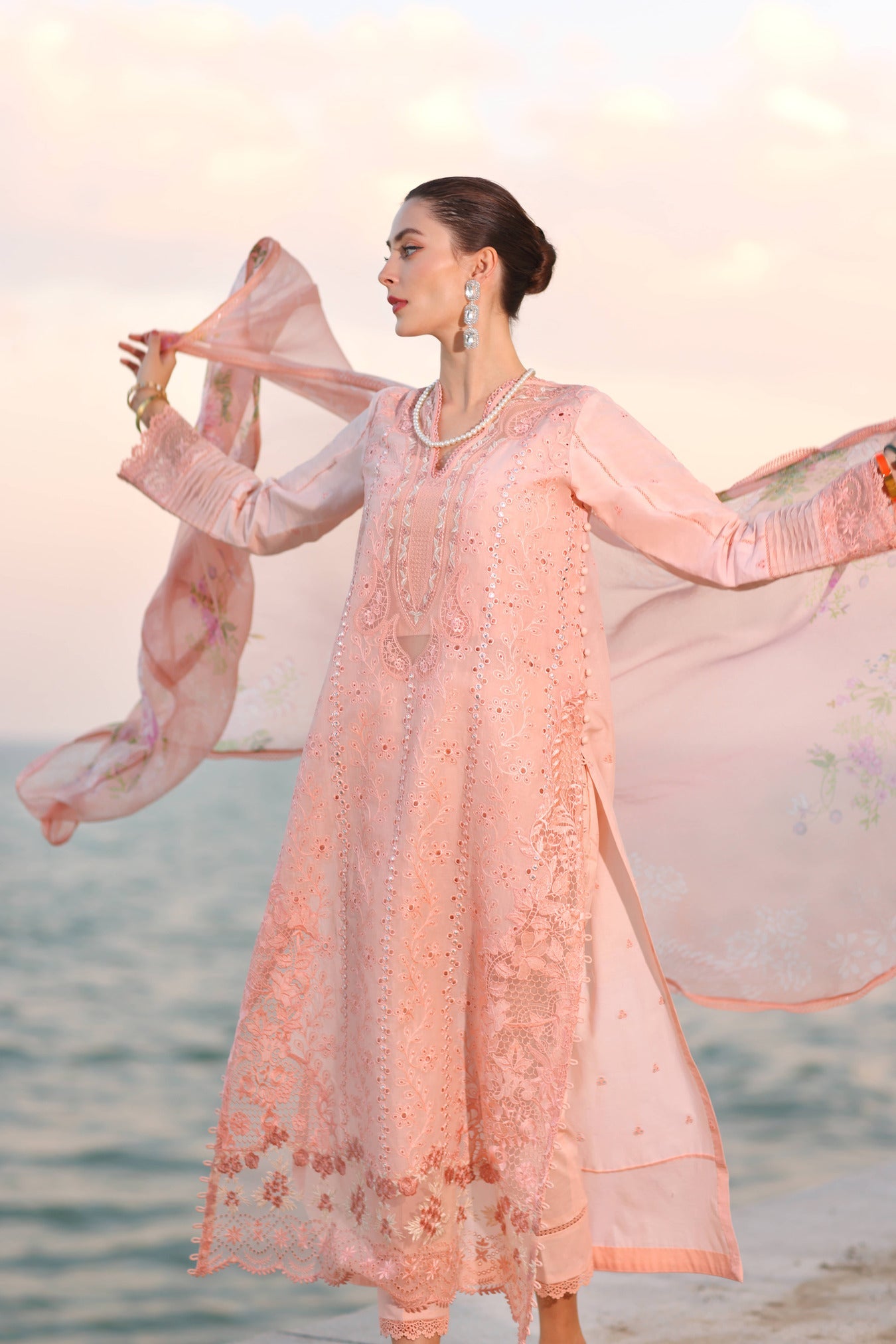 Noor By Saadia Asad Eid Luxury Handwork Laserkari'25 Unstitched 3pcs