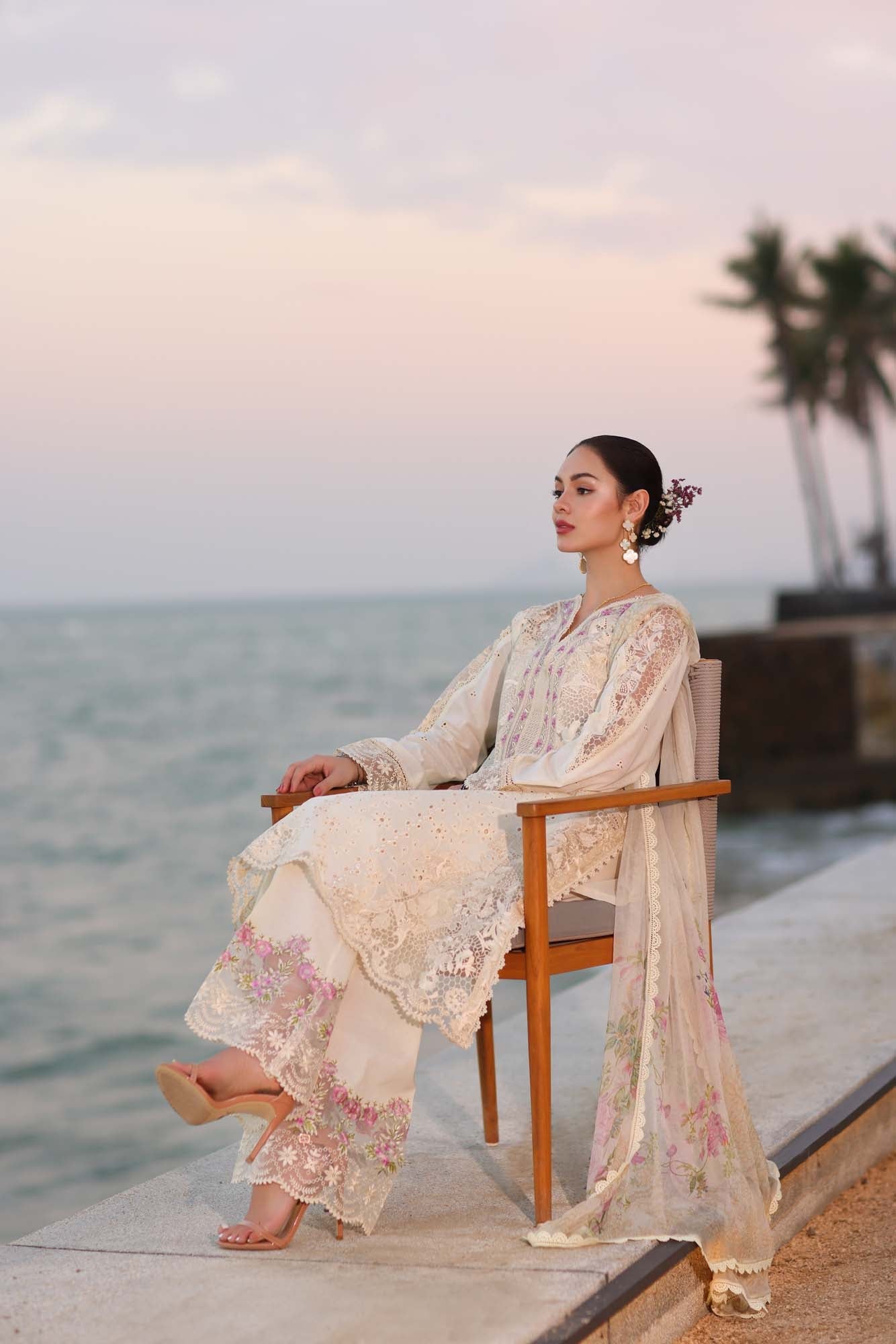 Noor By Saadia Asad Eid Luxury Handwork Laserkari'25 Unstitched 3pcs