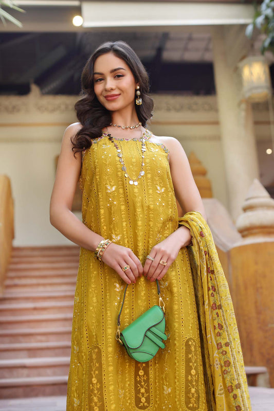 Noor By Saadia Asad Eid Luxury Handwork Laserkari'25 Unstitched 3pcs