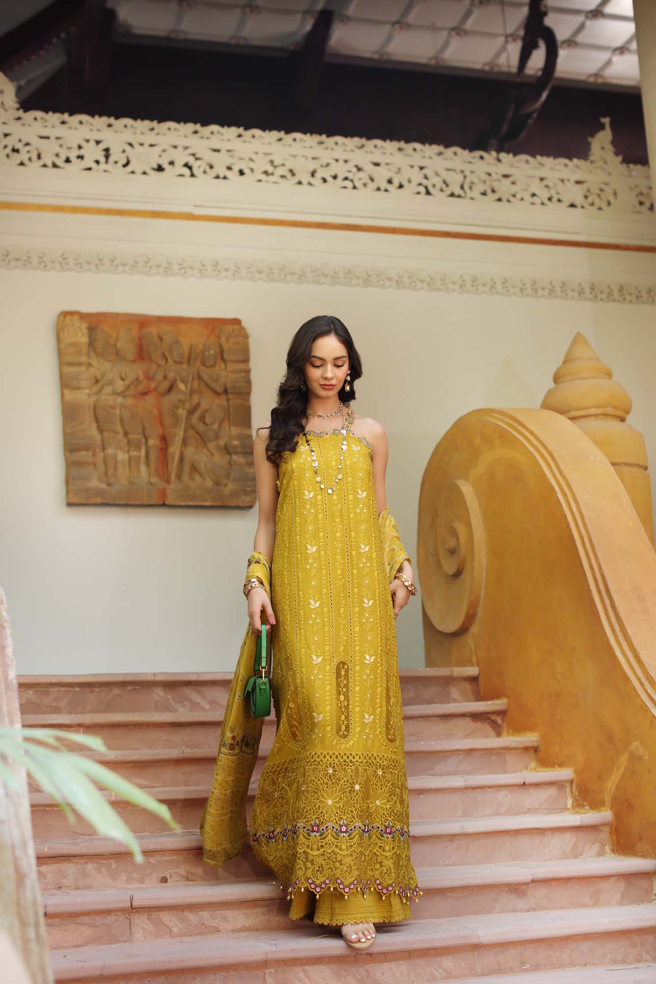 Noor By Saadia Asad Eid Luxury Handwork Laserkari'25 Unstitched 3pcs