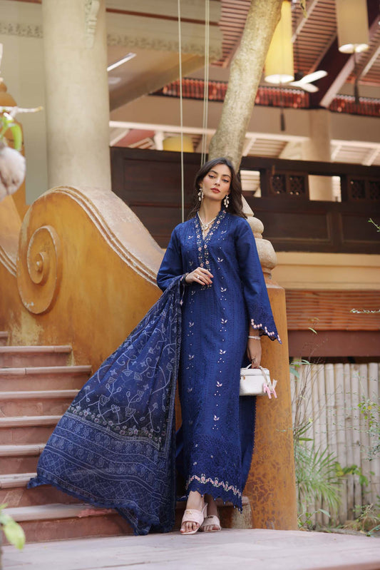 Noor By Saadia Asad Eid Luxury Handwork Laserkari'25 Unstitched 3pcs