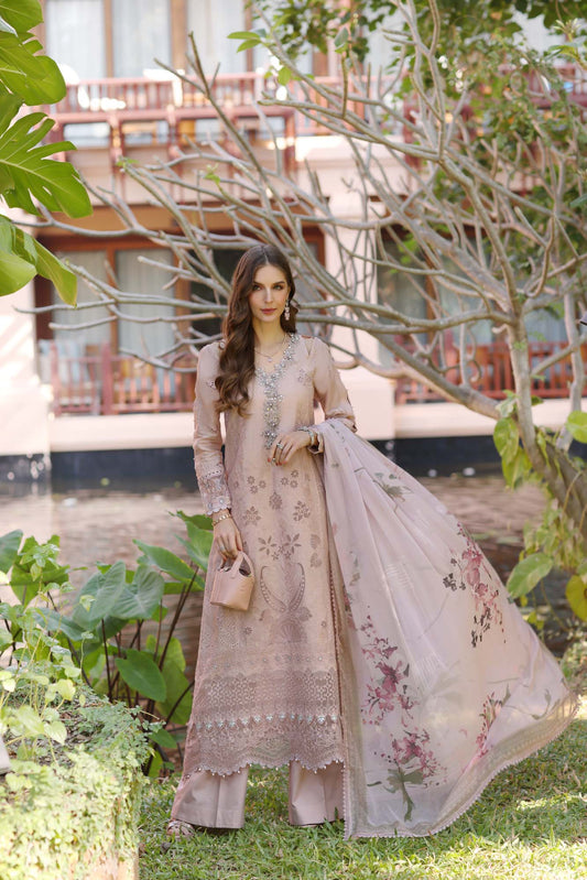 Noor By Saadia Asad Eid Luxury Handwork Laserkari'25 Unstitched 3pcs