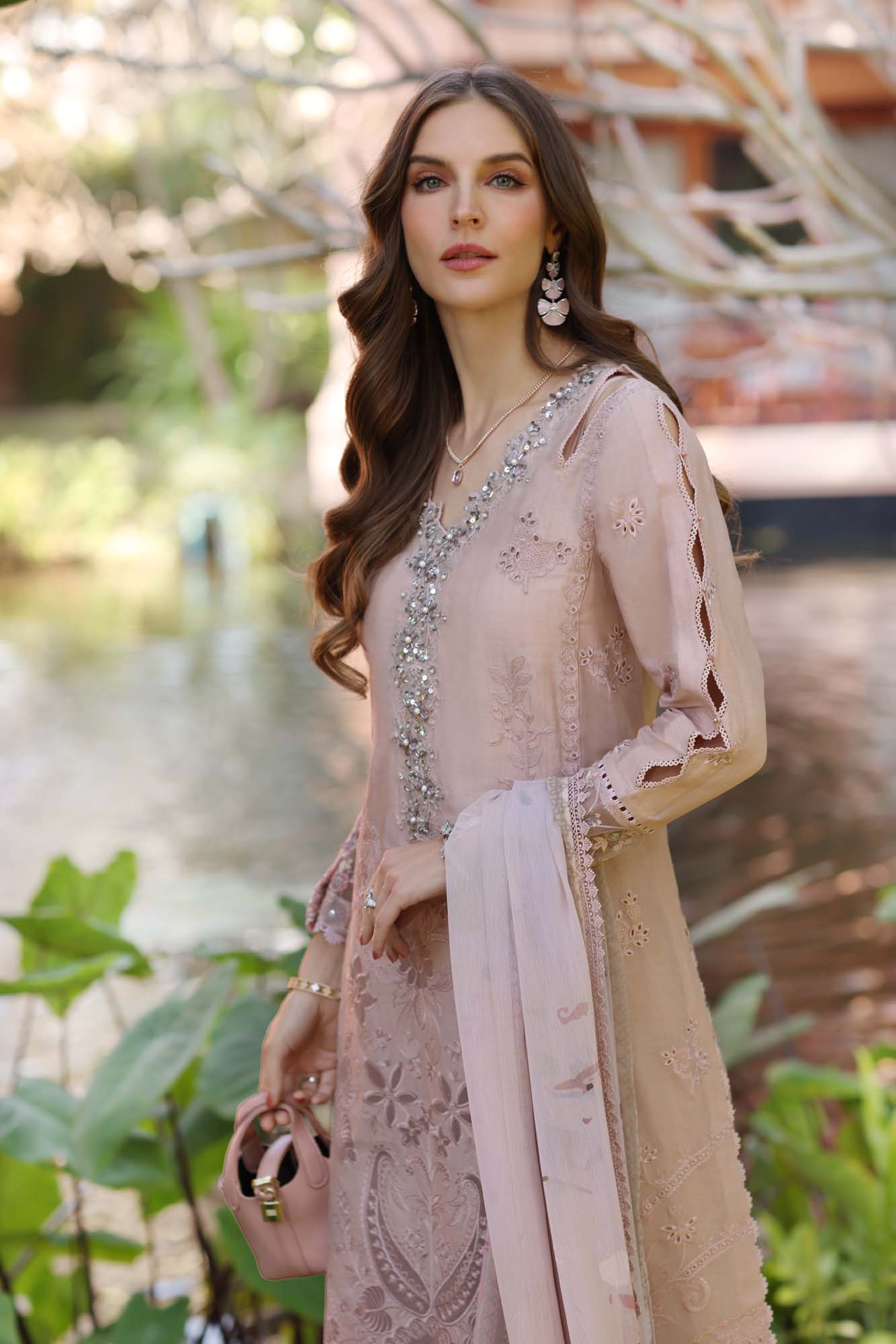 Noor By Saadia Asad Eid Luxury Handwork Laserkari'25 Unstitched 3pcs