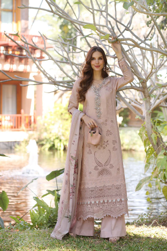 Noor By Saadia Asad Eid Luxury Handwork Laserkari'25 Unstitched 3pcs