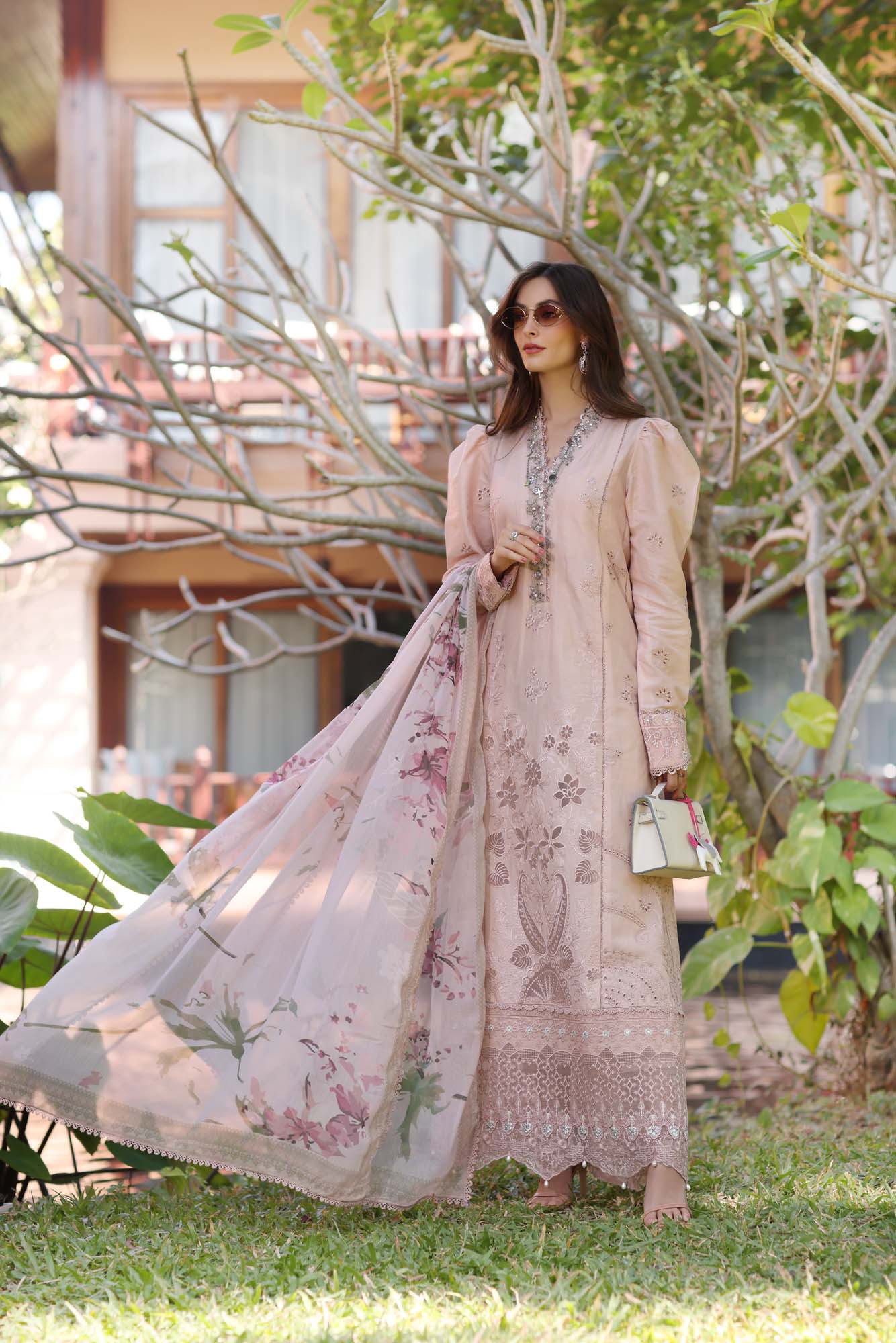 Noor By Saadia Asad Eid Luxury Handwork Laserkari'25 Unstitched 3pcs