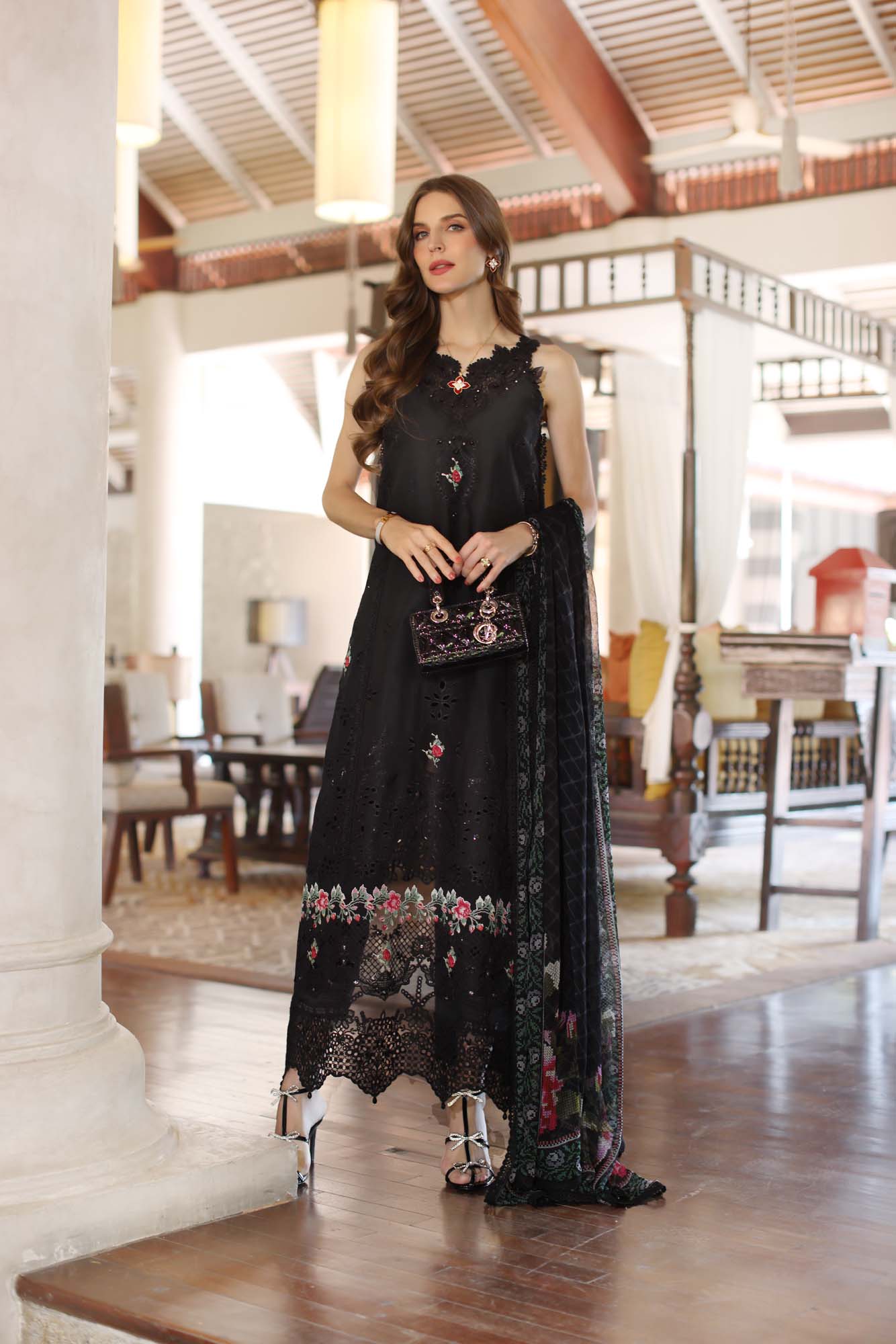 Noor By Saadia Asad Eid Luxury Handwork Laserkari'25 Unstitched 3pcs