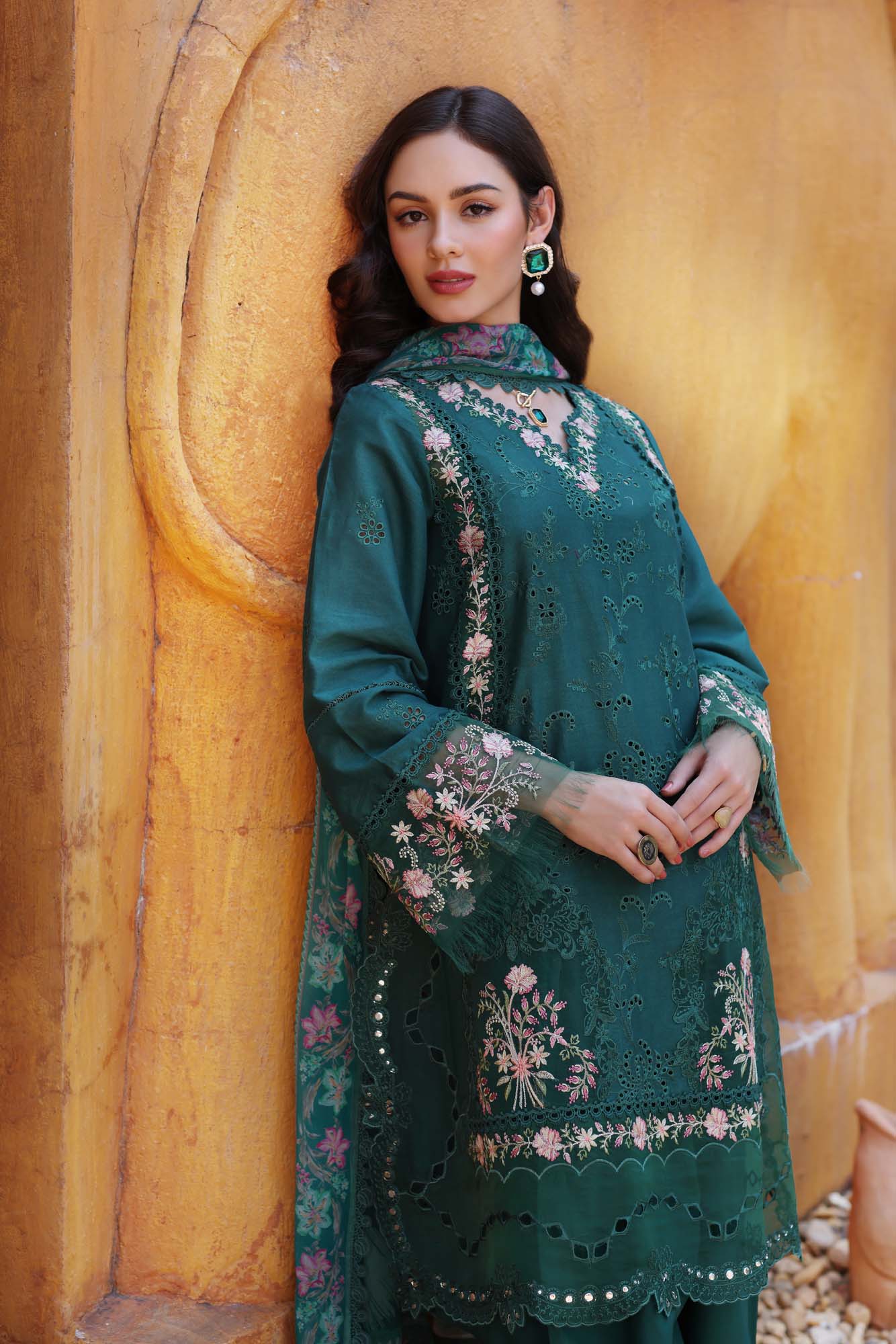 Noor By Saadia Asad Eid Luxury Handwork Laserkari'25 Unstitched 3pcs